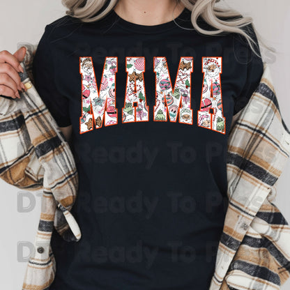 Christmas Mama DTF Transfers, Pink Disco Santa Vintage Retro Christmas Ready to Press