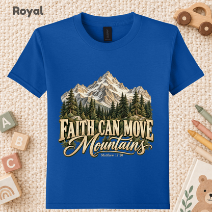Faith Can Move Mountain Shirts for Hiking Adventure Christian Sweatshirts for Adult Youth Long Sleeve T Shirts