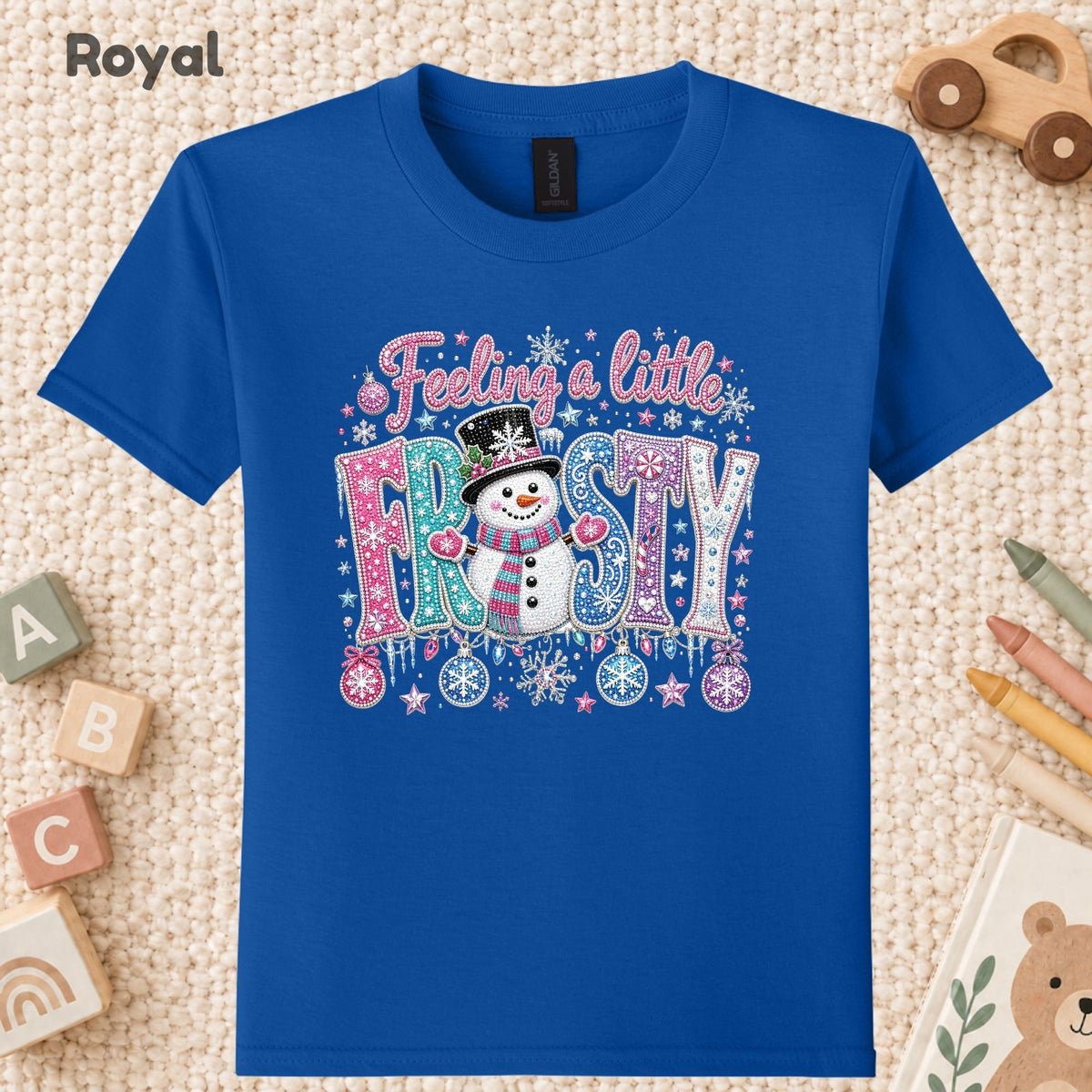 Feeling a Little Frosty T-Shirt, Cute Snowman Christmas Tee, Winter Holiday Sweatshirt