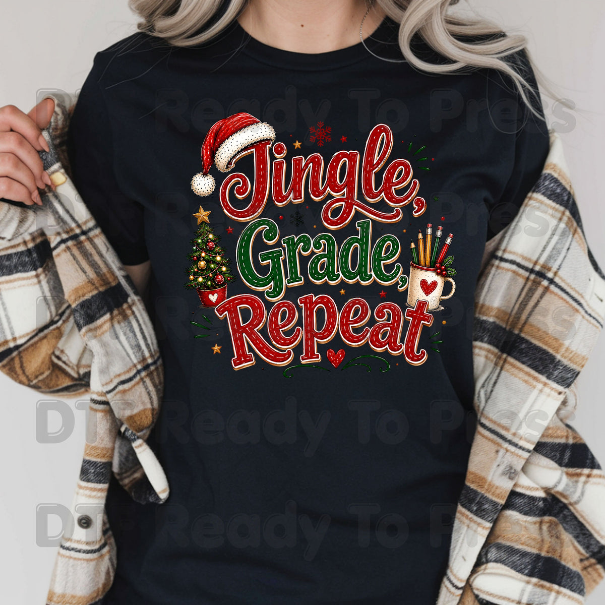 Merry Little Sparks DTF Transfers, Christmas Cable Knit Bow Disco Holiday Ready to Press