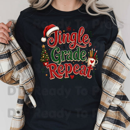 Merry Little Sparks DTF Transfers, Christmas Cable Knit Bow Disco Holiday Ready to Press