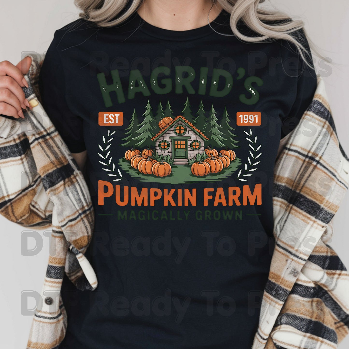 Hagrid's Pumpkin Farm DTF Transfer Ready to Press Magically Grown Autumn Patch Heat Transfer Shirts Magical Halloween Graphic Tees
