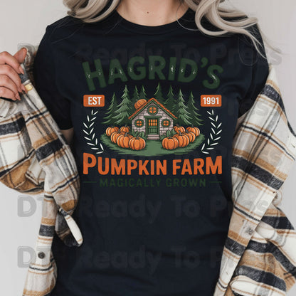 Hagrid's Pumpkin Farm DTF Transfer Ready to Press Magically Grown Autumn Patch Heat Transfer Shirts Magical Halloween Graphic Tees