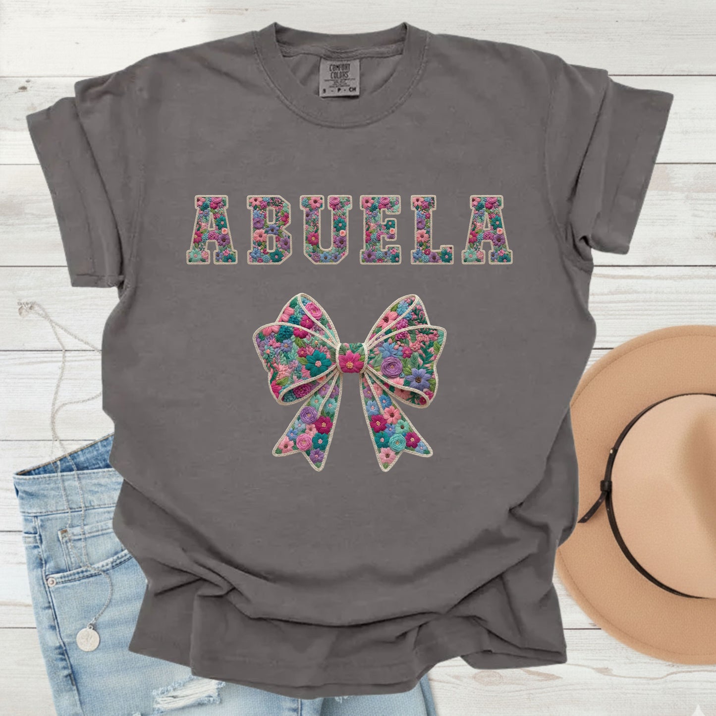 Mama Faux Yarn Printed Comfort Colors T Shirt Grandma Nana Auntie Gigi Grammy Meme Nonna Mothers Day Gift Tees