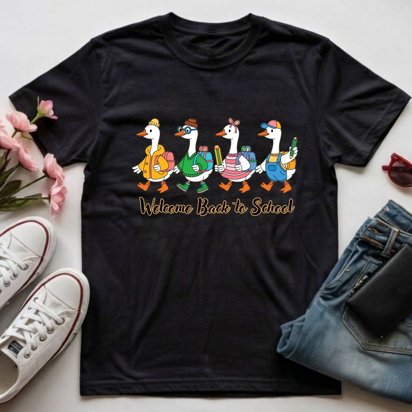 Back To School Shirt Welcome Back To School Silly Goose Kids Tees First Day Of School Gift For Youth Kindergarten Student Shirts