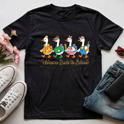 Back To School Shirt Welcome Back To School Silly Goose Kids Tees First Day Of School Gift For Youth Kindergarten Student Shirts