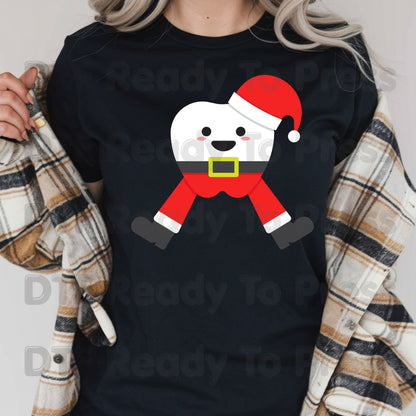 Cute Christmas Santa Claus DTF Transfers, Holiday Red Suit Hat Belt Festive Ready to Press