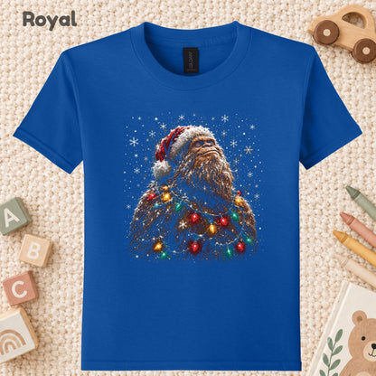 Santa Bigfoot T-Shirt, Christmas Sasquatch Lights Tee, Funny Holiday Sweatshirt