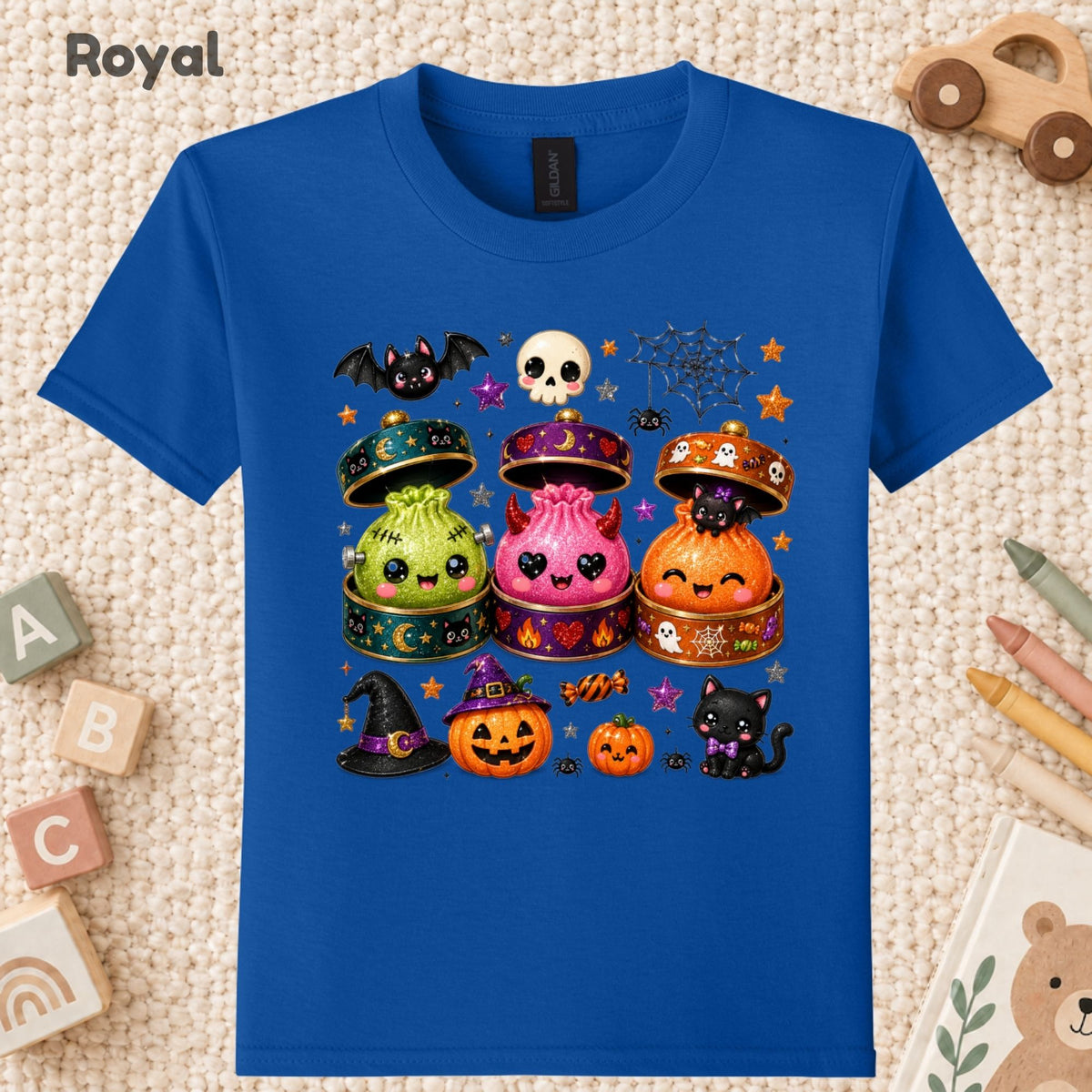 Cute Halloween Dumplings KawaiiT-Shirt, Monster Spooky Season Graphic Tee