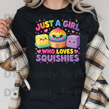 Squishy Lover DTF Transfer, Just a Girl Who Loves Squishies