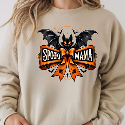 Halloween Mama Sweatshirt Spooky Mom T Shirts Fall Season Ghost Tees