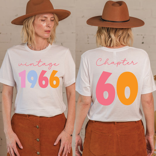 60th Birthday Shirt Vintage 1966 T-Shirt Chapter 60 Birthday Gift