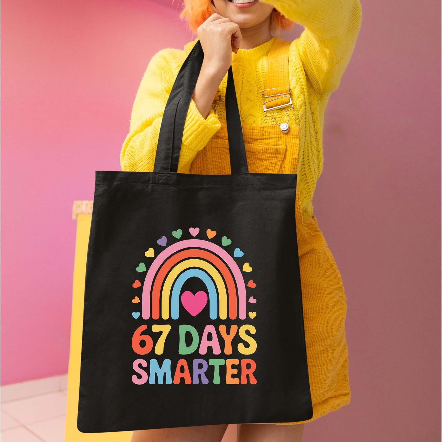 67 Days Smarter 100 Days of School DTF Transfer, Ready to Press Heat Transfer for Shirts, Fun 100 Days of School Design, UV Sticker
