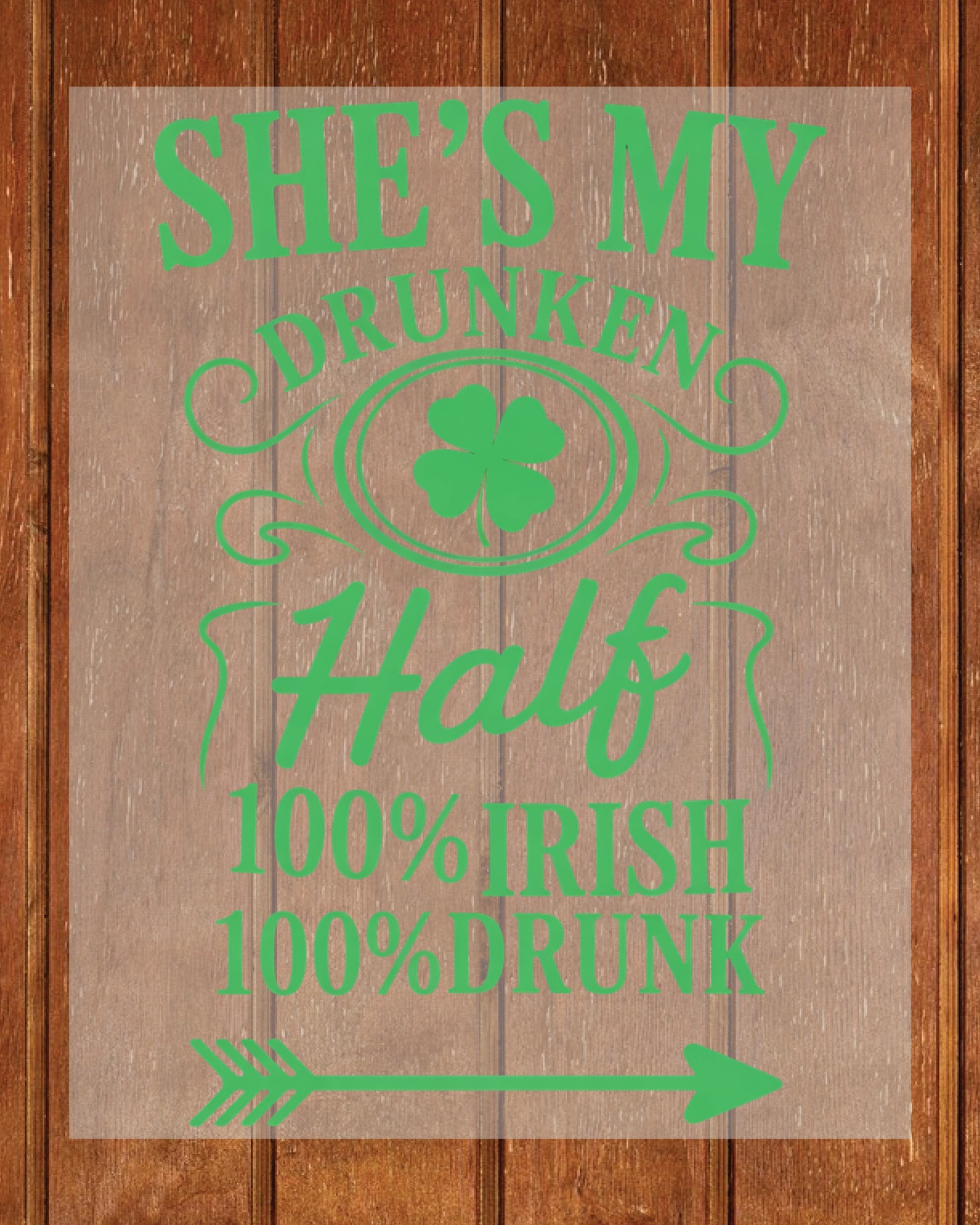 Drunken Half DTF Transfer 