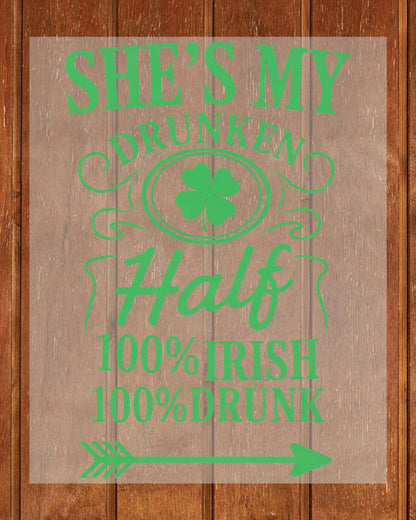 Drunken Half DTF Transfer 