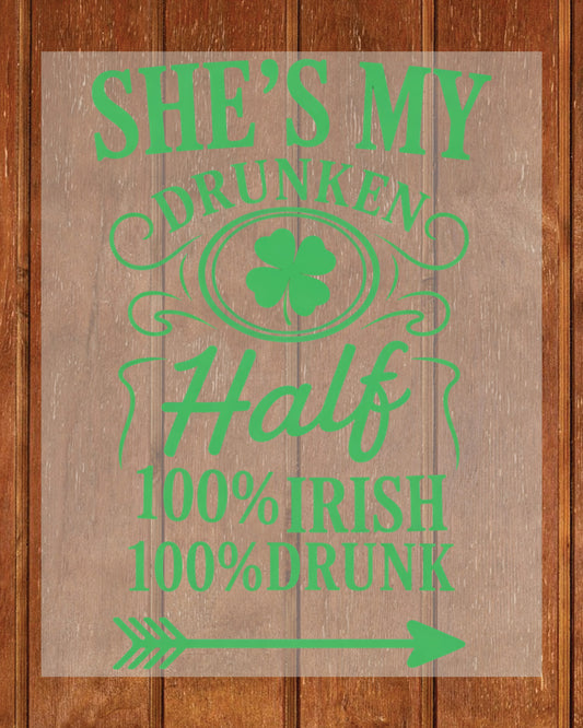 Drunken Half DTF Transfer 