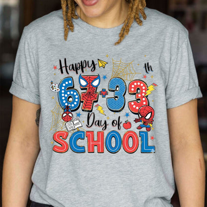 67 Meme School Cartoon T Shirt Cute Character Happy 100 Days of School Shirt for Kids Boys Girls Women Men Classroom Celebration Tee