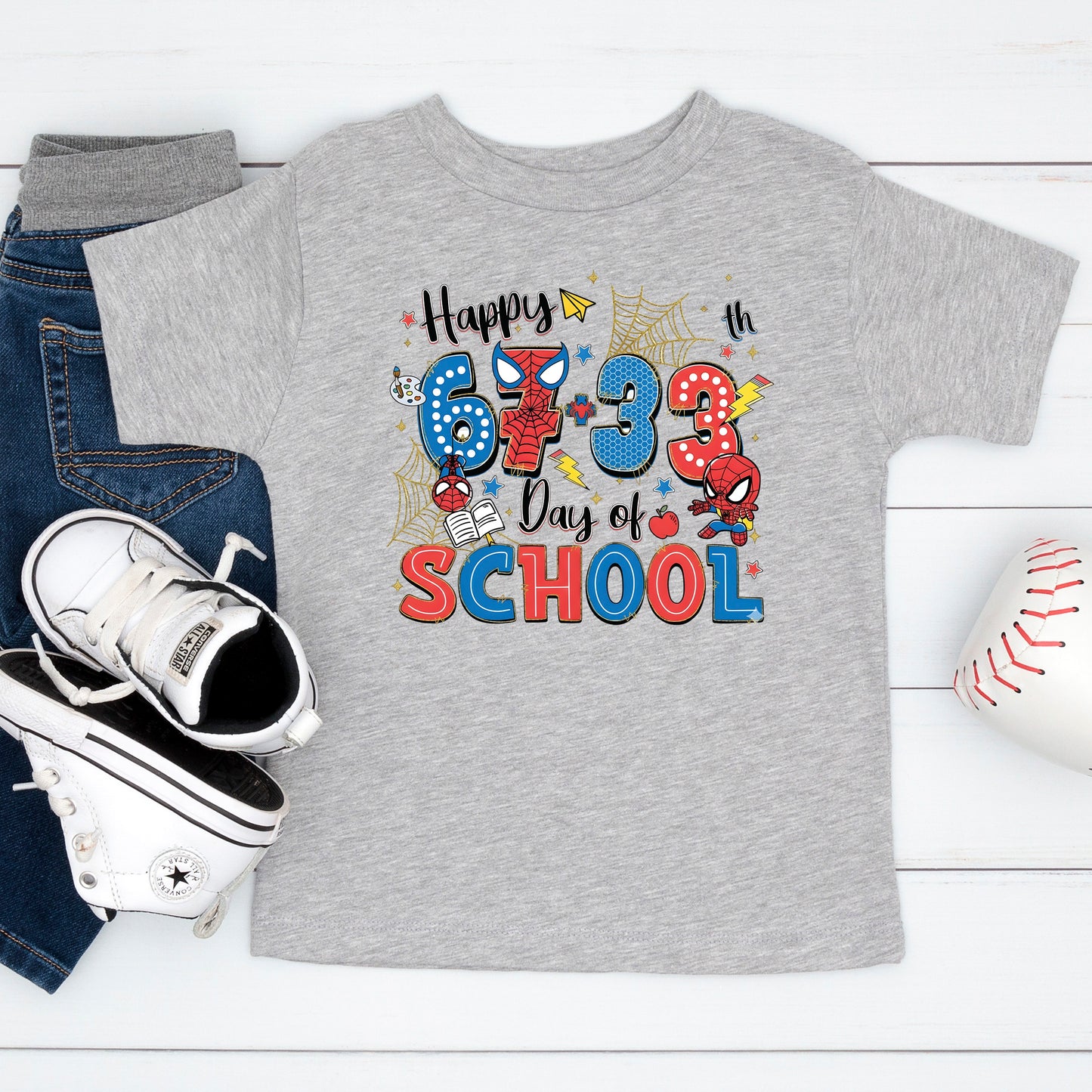 67 Meme School Cartoon T Shirt Cute Character Happy 100 Days of School Shirt for Kids Boys Girls Women Men Classroom Celebration Tee