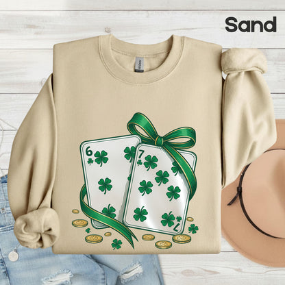 67 St. Patrick’s Day Shirts Funny Shamrock Card Sweatshirt Saint Patrick Party Tees Irish Green Sweater For Men Women Kids