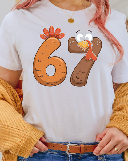 67 Thanksgiving Turkey DTF Transfer, Holiday Heat Press Design, Thanksgiving Shirt Print, UV DTF Sticker, Funny Fall Gift Idea
