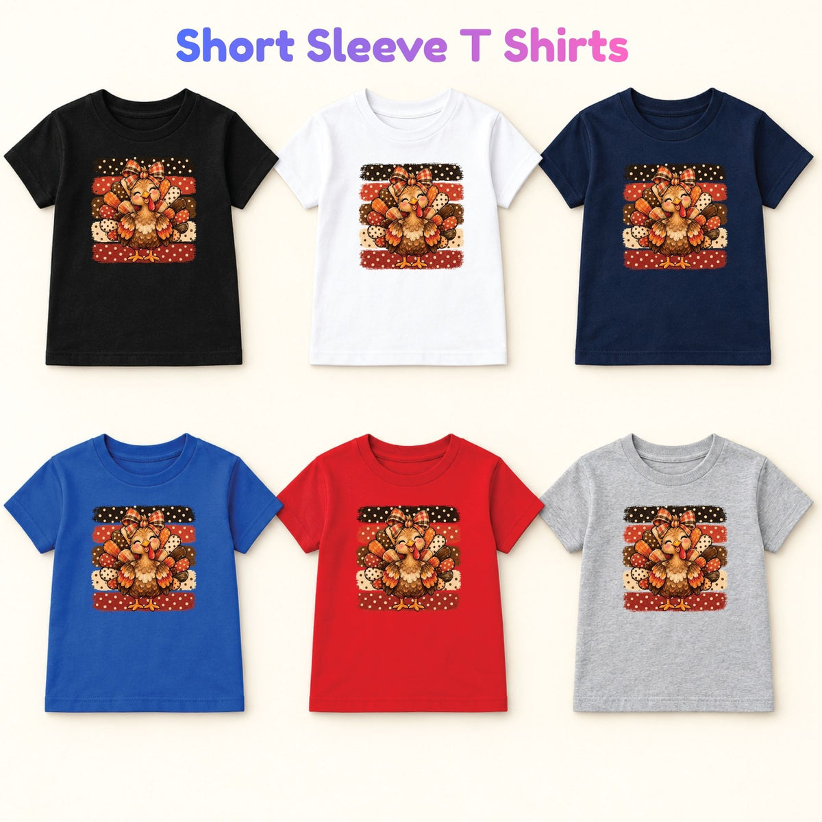Cute Turkey Bow T-Shirt, Polka Dot Thanksgiving Tee, Striped Fall Sweatshirt