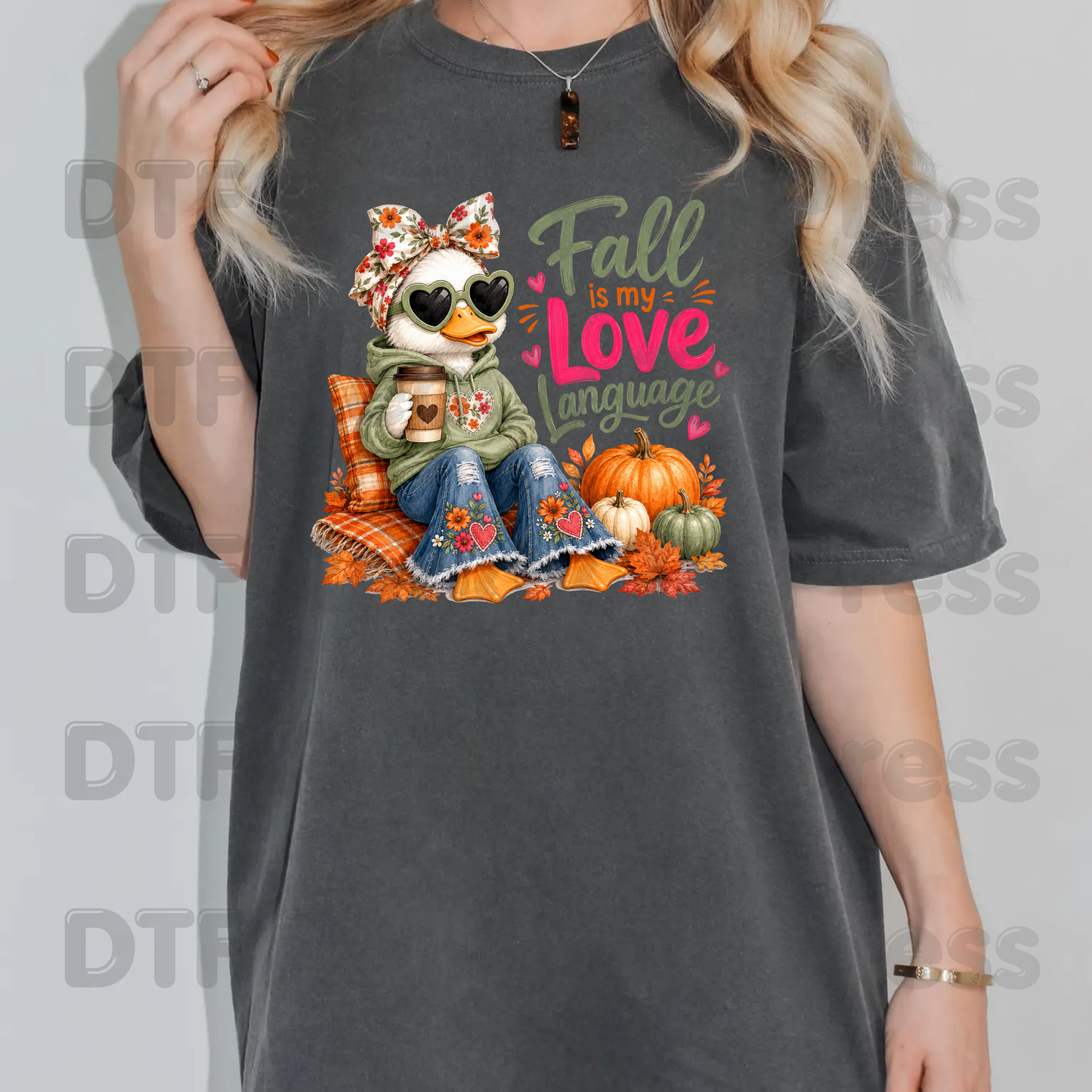 Fall Is My Love Language Duck DTF Transfer Ready to Press