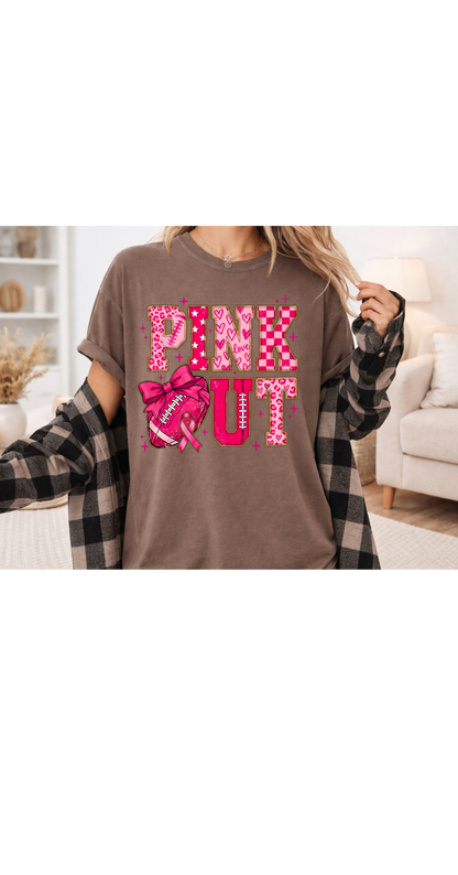 Pink Out Premade Gang Sheet Breast Cancer Awareness DTF Transfer Ready to Press