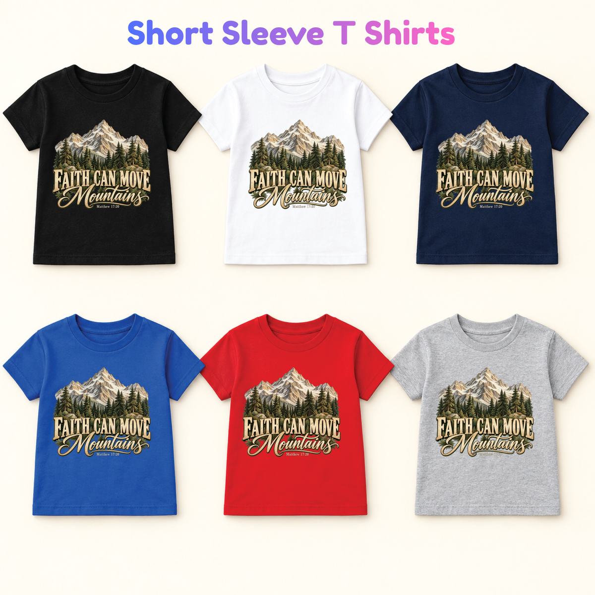 Faith Can Move Mountain Shirts for Hiking Adventure Christian Sweatshirts for Adult Youth Long Sleeve T Shirts