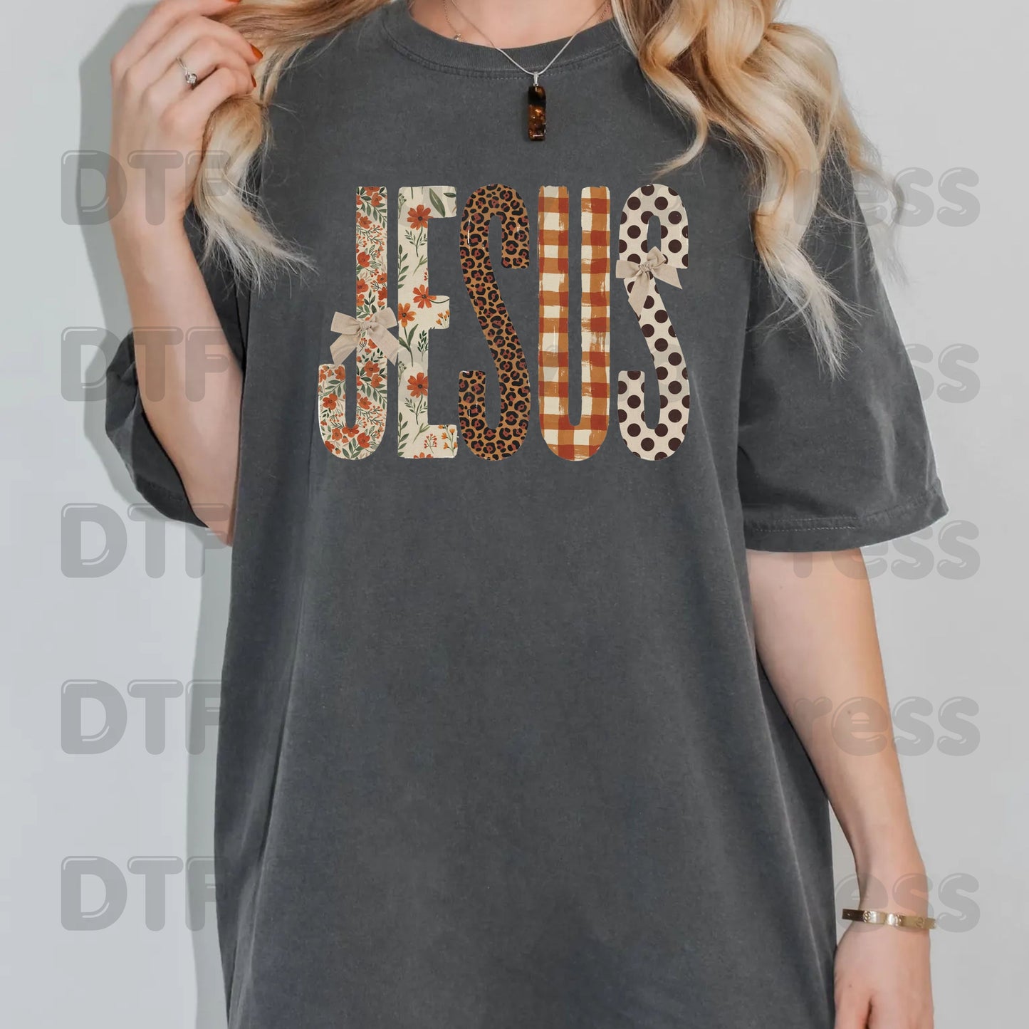 Jesus DTF Transfer Ready to Press