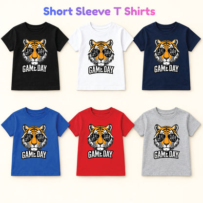 Game Day Tiger Mascot T-Shirt, Football Sports Sunglasses Team Spirit Tee for Toddler and Kids
