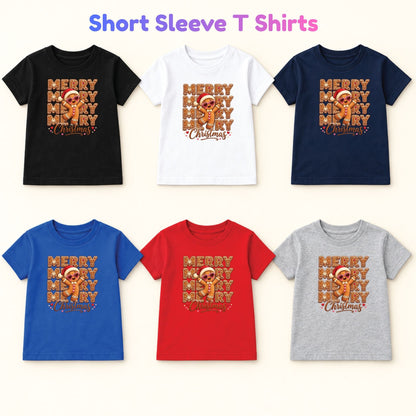 Funny Gingerbread Christmas T-Shirt, Merry Gingerbread Man with Sunglasses Graphic Tee, Cute Holiday Shirt