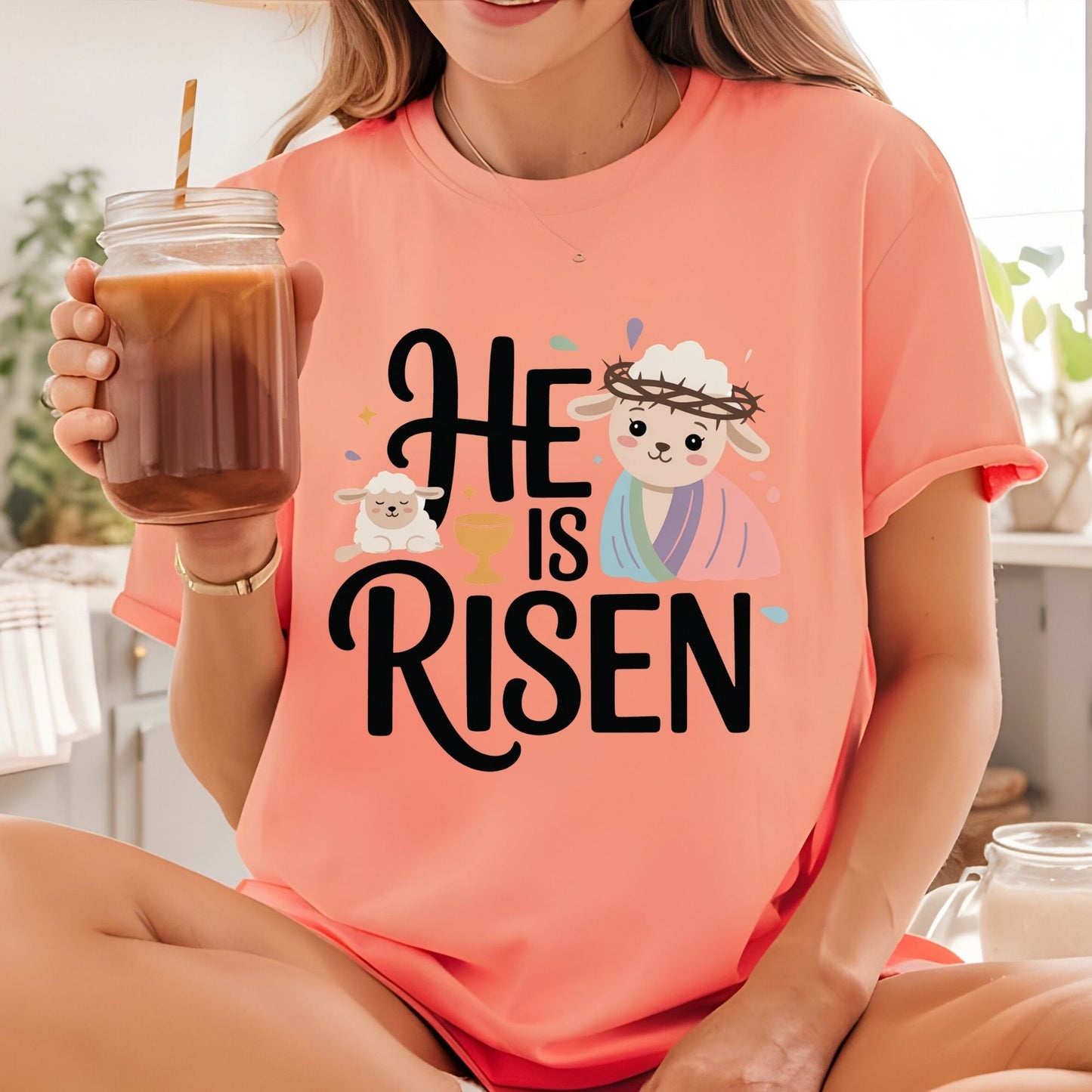 Easter Premade Gang Sheet Christian Easter DTF Gang Sheet Bunny Character Ready For Press Bible Verse Heat Transfer Gang Sheets