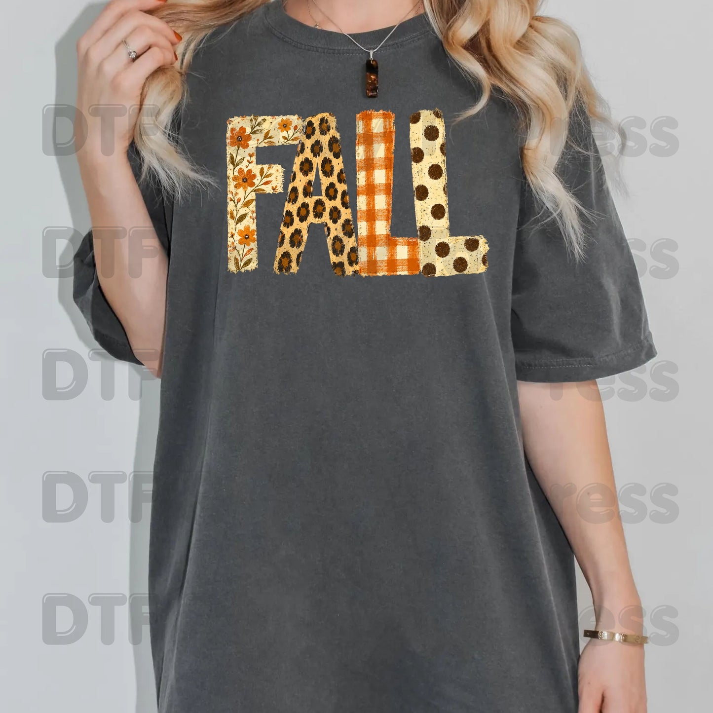 Fall Floral DTF Transfer Ready to Press Autumn Floral Leopard Plaid Polka Dot Letters Heat Transfer Shirts Cozy Autumn Vibe Tees