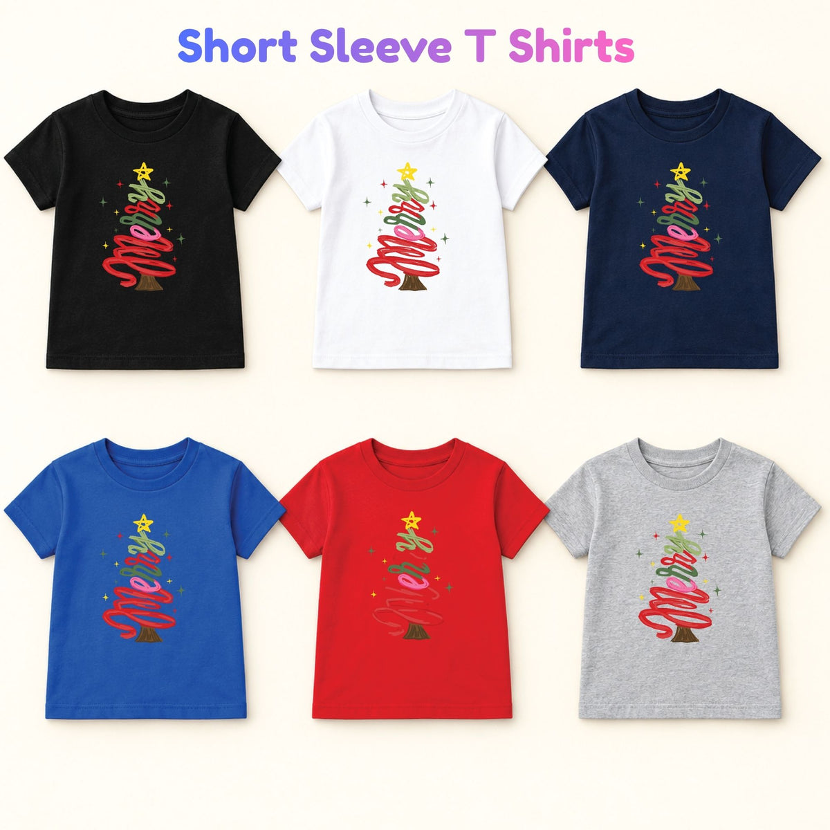 Merry Christmas T-Shirt, Script Tree Sparkle Tee, Festive Holiday Sweatshirt