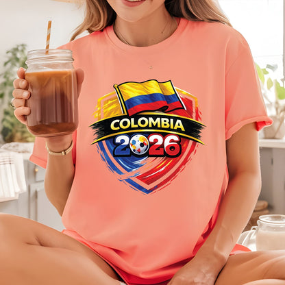 Colombia World Cup 2026 DTF Transfer Ready to Press Los Cafeteros Soccer Heat Transfer For Shirts Football Supporter UV Sticker Prints