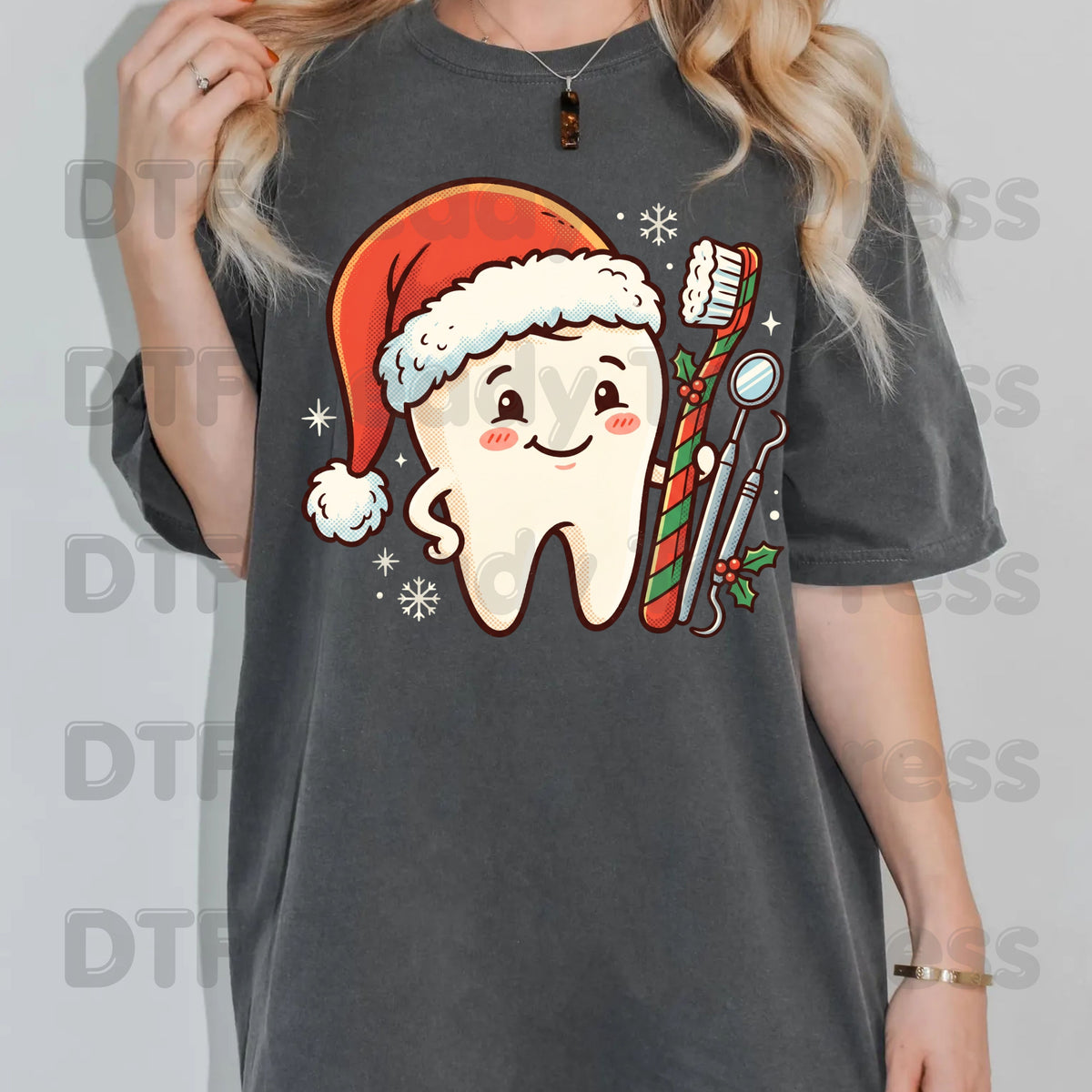 Christmas Teacher Patchwork DTF Transfers, School Snowman Plaid Holiday Ready to Press