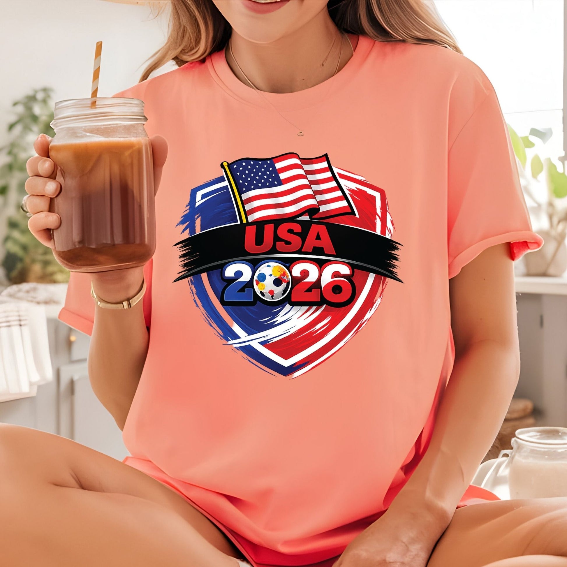 USA World Cup 2026 DTF Transfer Ready to Press Stars and Stripes Soccer Heat Transfer For Shirts Football Supporter UV Sticker Prints