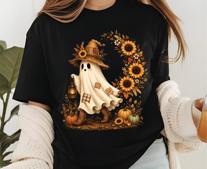 Western Halloween Premade Gang Sheet Vintage Halloween DTF Transfer ready to Press Retro Spooky Season Ghost Pumpkin Heat Transfer