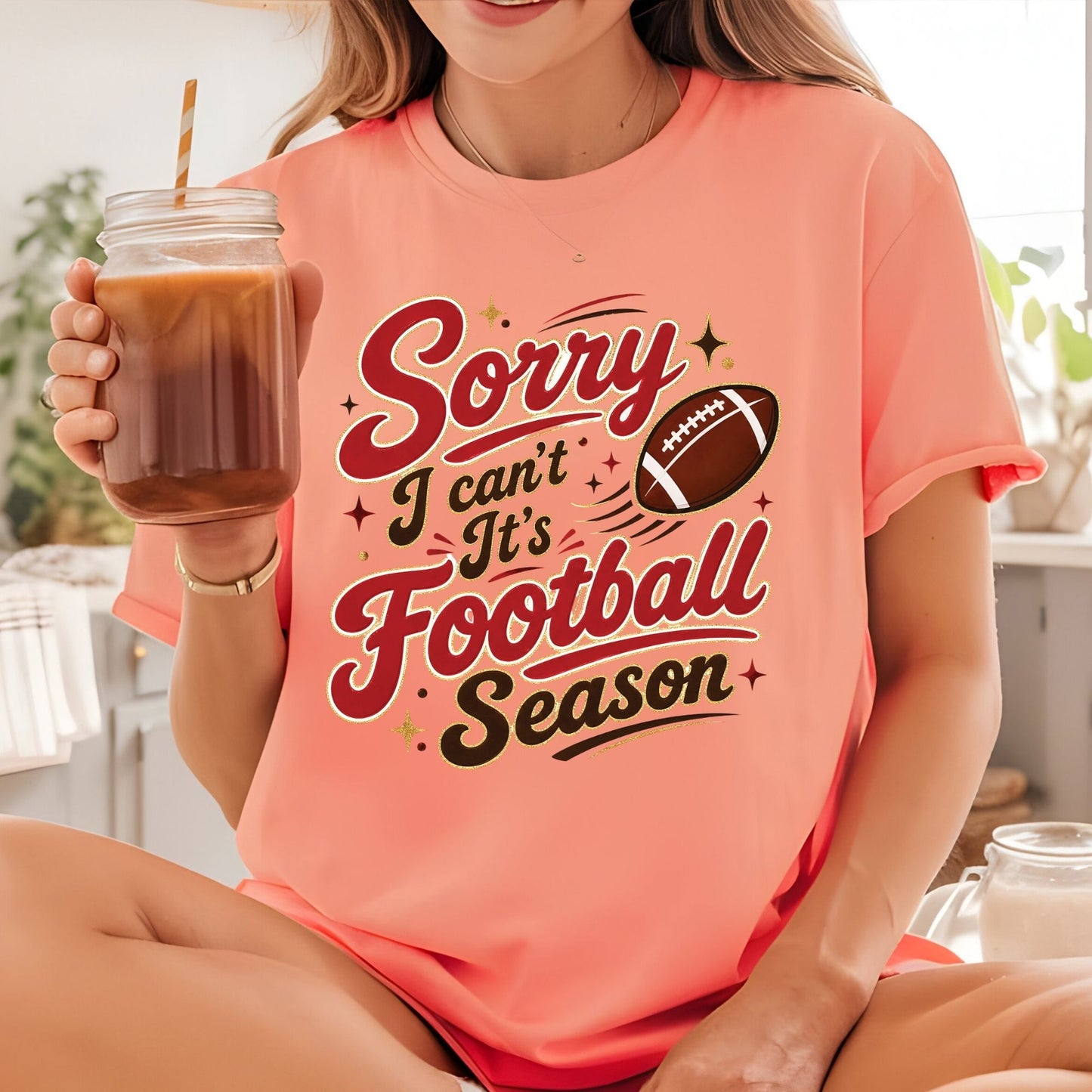 Football DTF Transfer Ready to Press Premade DTF Gang Sheet Game Day Sorry I Cant Its Football Season Fall Heat Transfer For Shirt