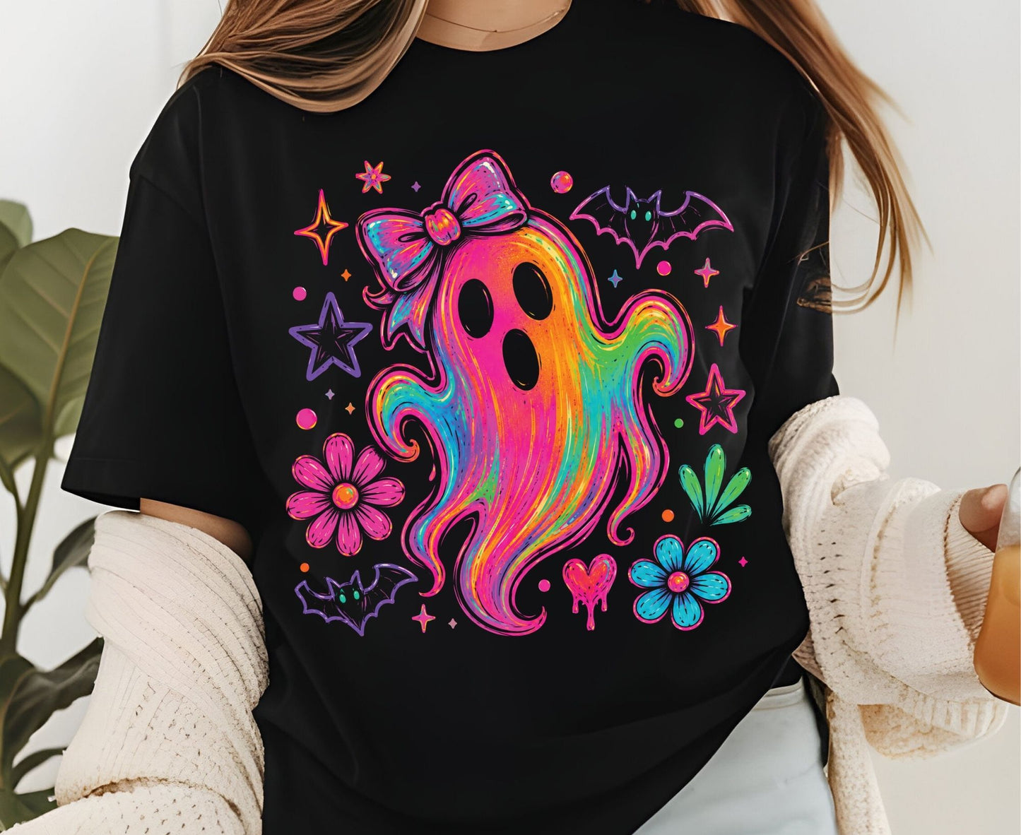 Halloween Premade Gang Sheet Ghost Pumpkin DTF Transfer ready to Press Retro Spooky Season Heat Transfer For Shirts Holiday Gifts