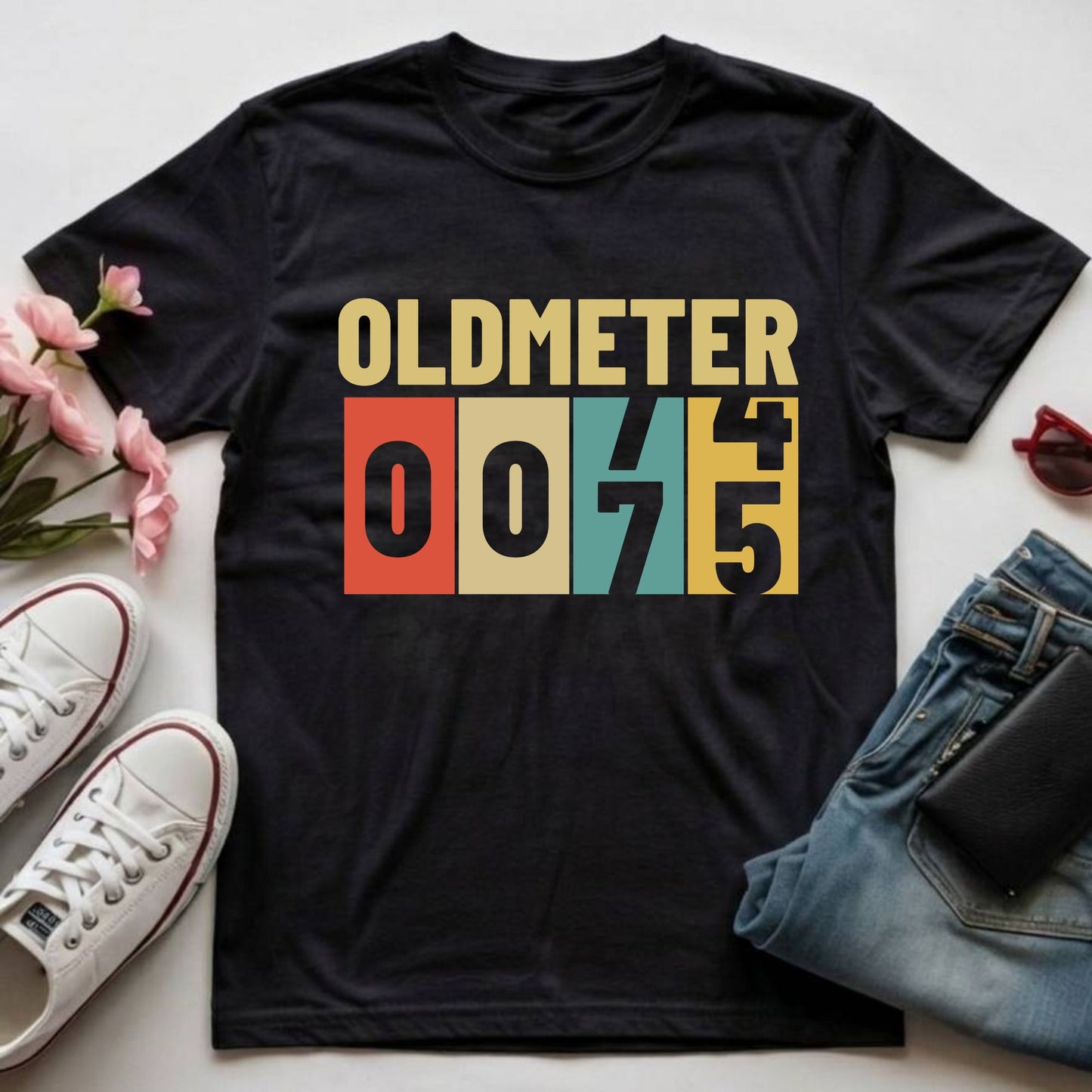 75th Birthday Shirt Oldmeter 75 Years T-Shirt