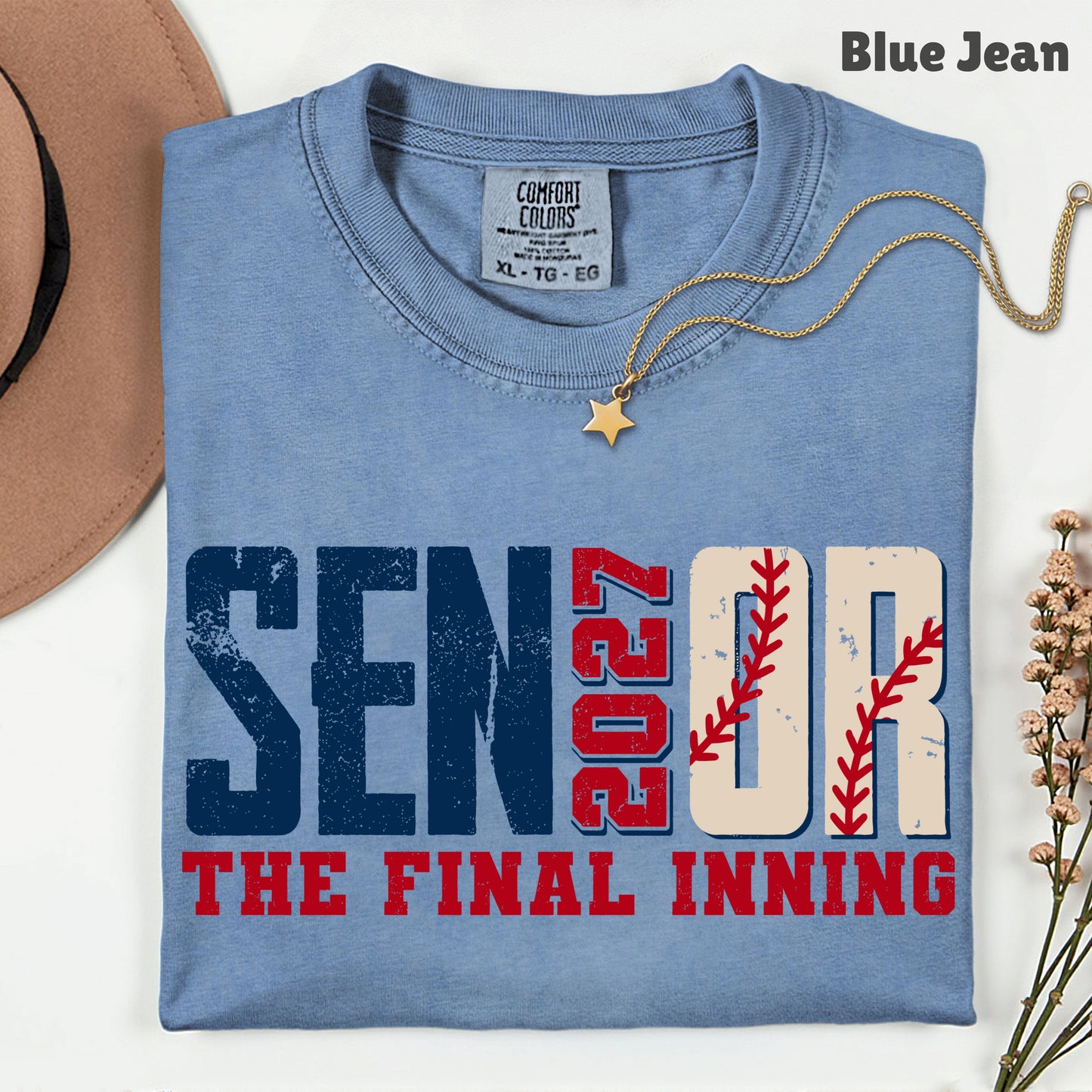 Senior Baseball 2027 The Final Inning T-Shirt, Class of 2027 Distressed Stitches Graduation Tee