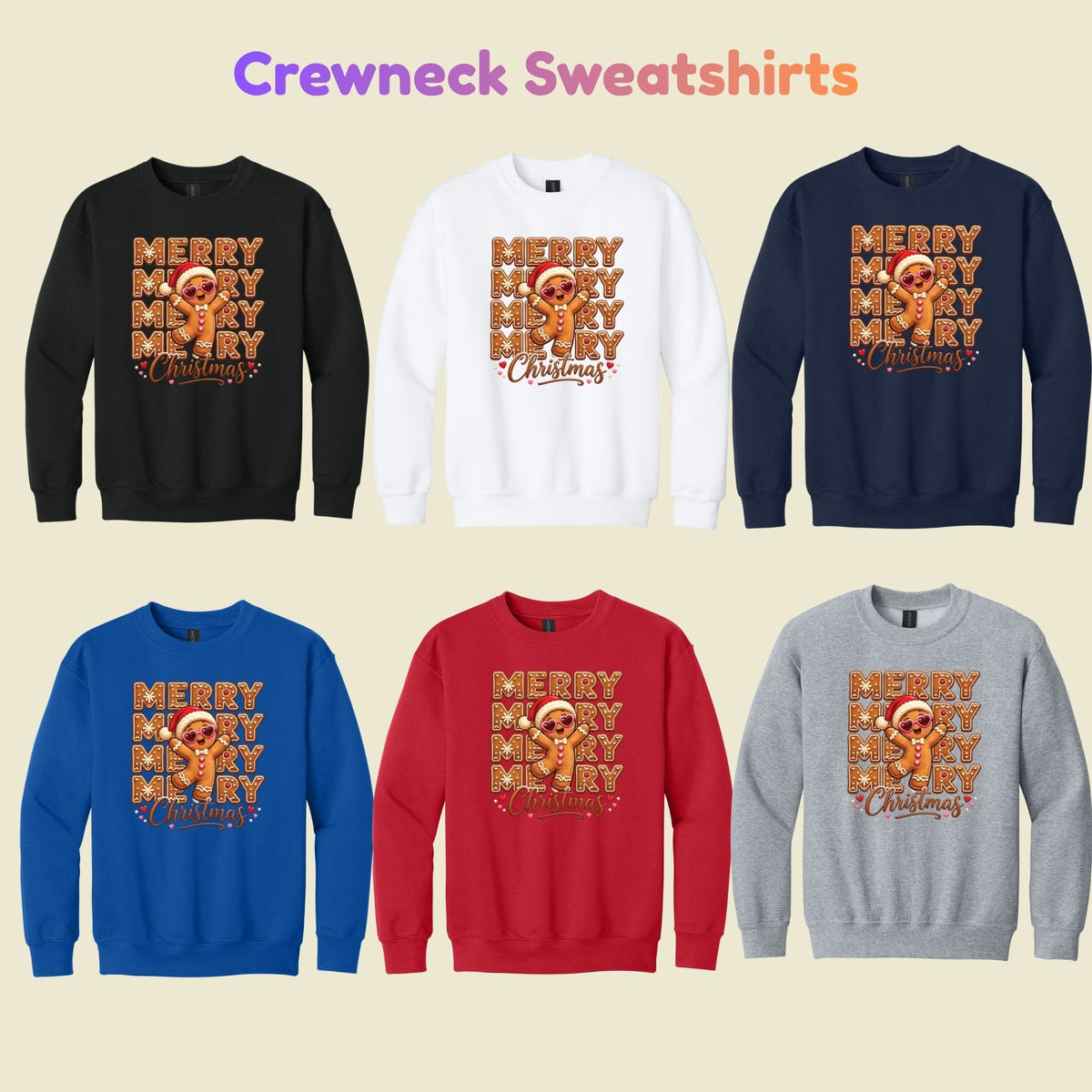 Funny Gingerbread Christmas T-Shirt, Merry Gingerbread Man with Sunglasses Graphic Tee, Cute Holiday Shirt