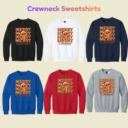 Funny Gingerbread Christmas T-Shirt, Merry Gingerbread Man with Sunglasses Graphic Tee, Cute Holiday Shirt