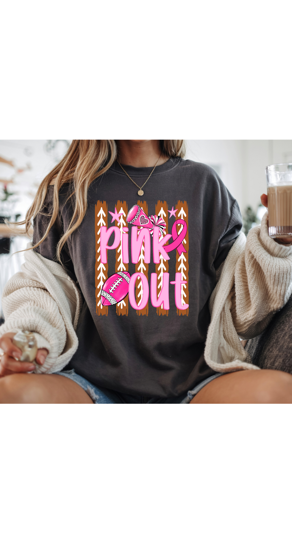 Pink Out Premade Gang Sheet Breast Cancer Awareness DTF Transfer Ready to Press