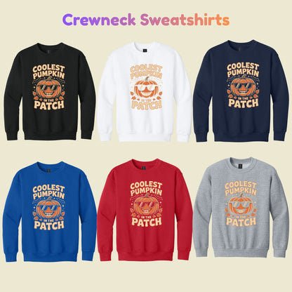 Coolest Pumpkin in the Patch T-Shirt, Retro Halloween Sunglasses Fall Season Tee for Toddler and Kids