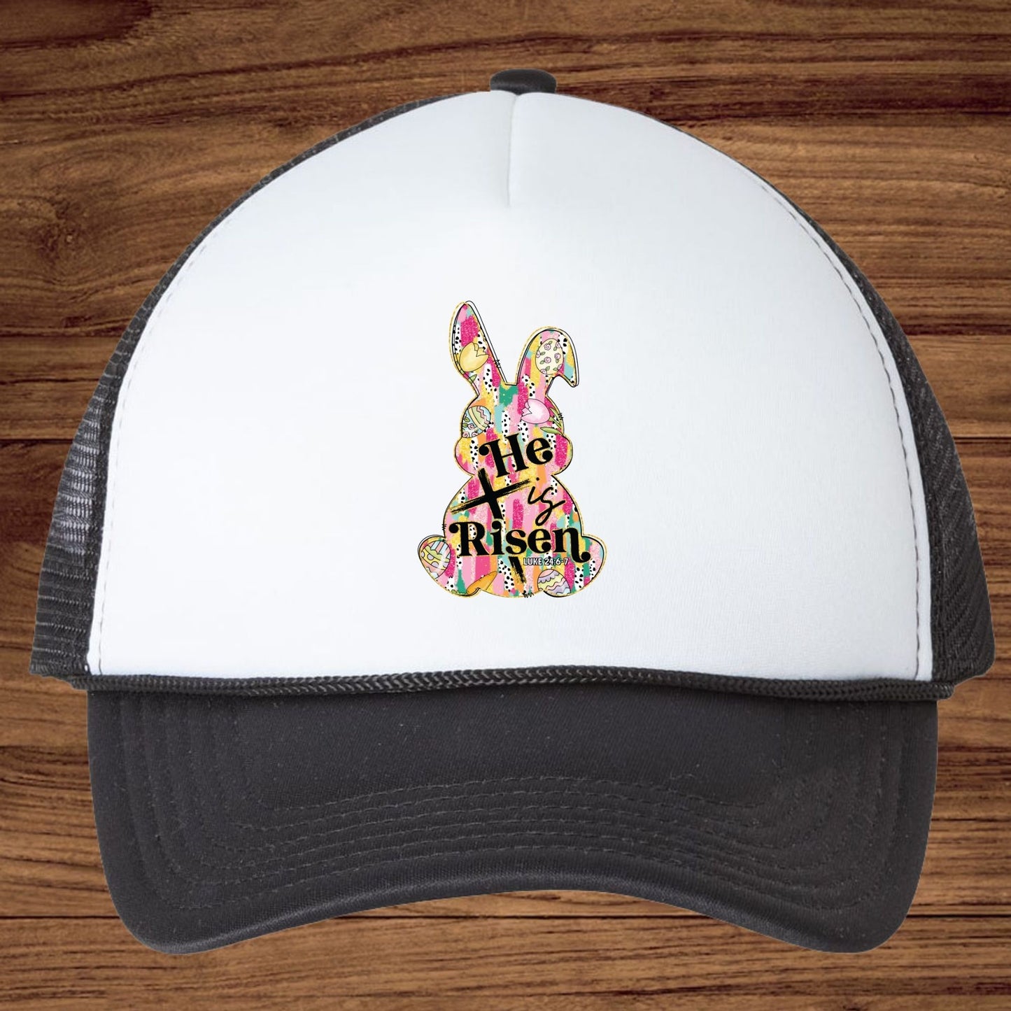 He is Risen Easter Bunny DTF Transfer ready to Press