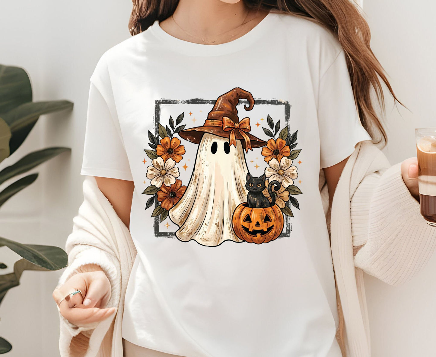 Halloween Premade DTF Transfer Ready to Press Holiday Season Spooky Ghost Heat Transfer For Shirts Halloween iron on Transfer Designs