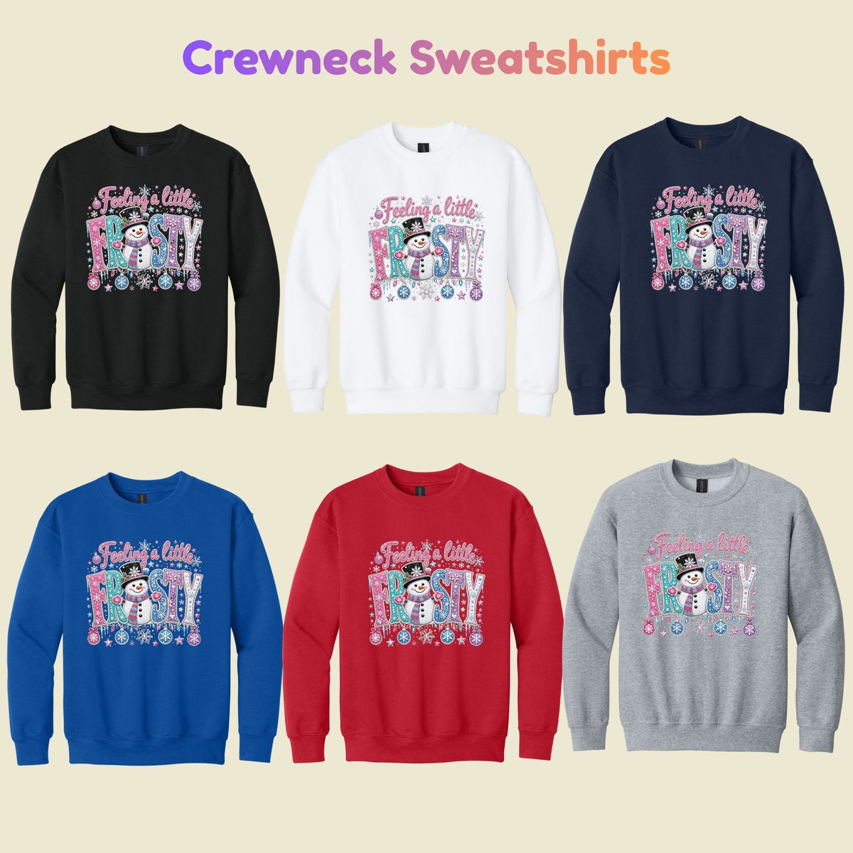 Feeling a Little Frosty T-Shirt, Cute Snowman Christmas Tee, Winter Holiday Sweatshirt