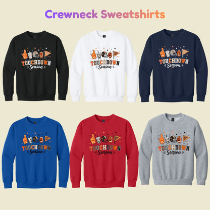 Touchdown Season Football T-Shirt, Game Day Fall Tee for Toddler and Kids